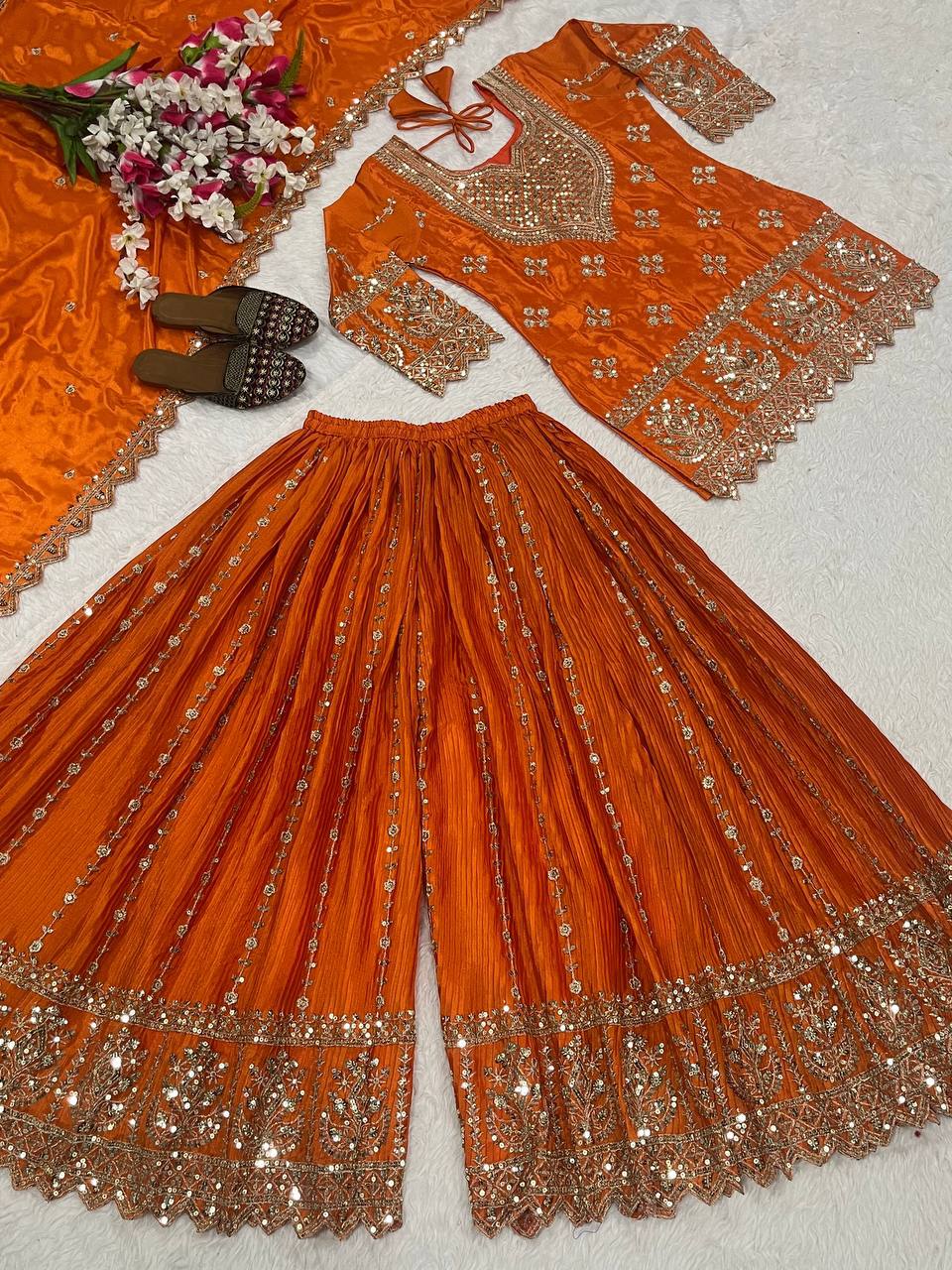 Regal Violet Heritage Embroidered Couture